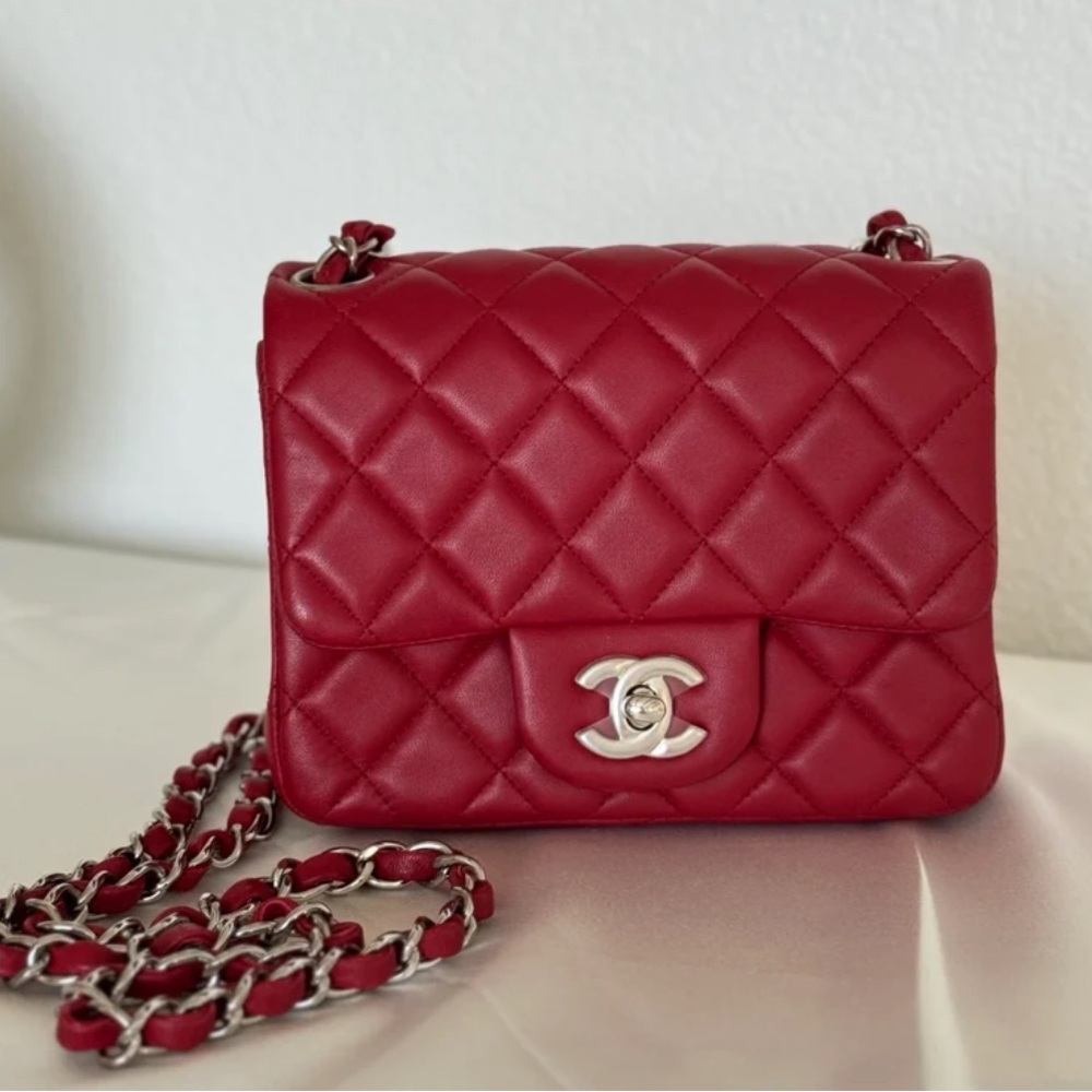 Chanel Red Quilted Crossbody Bag